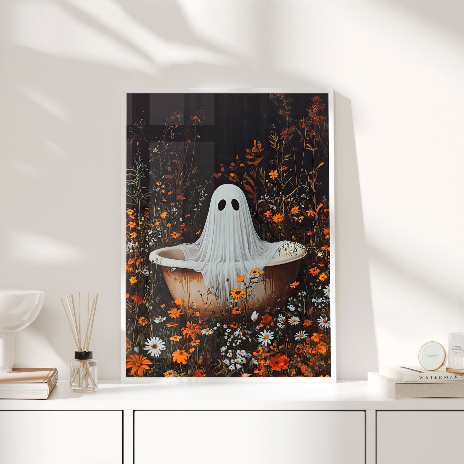 Framed Paper Print - Wildflower Bathtub Ghost