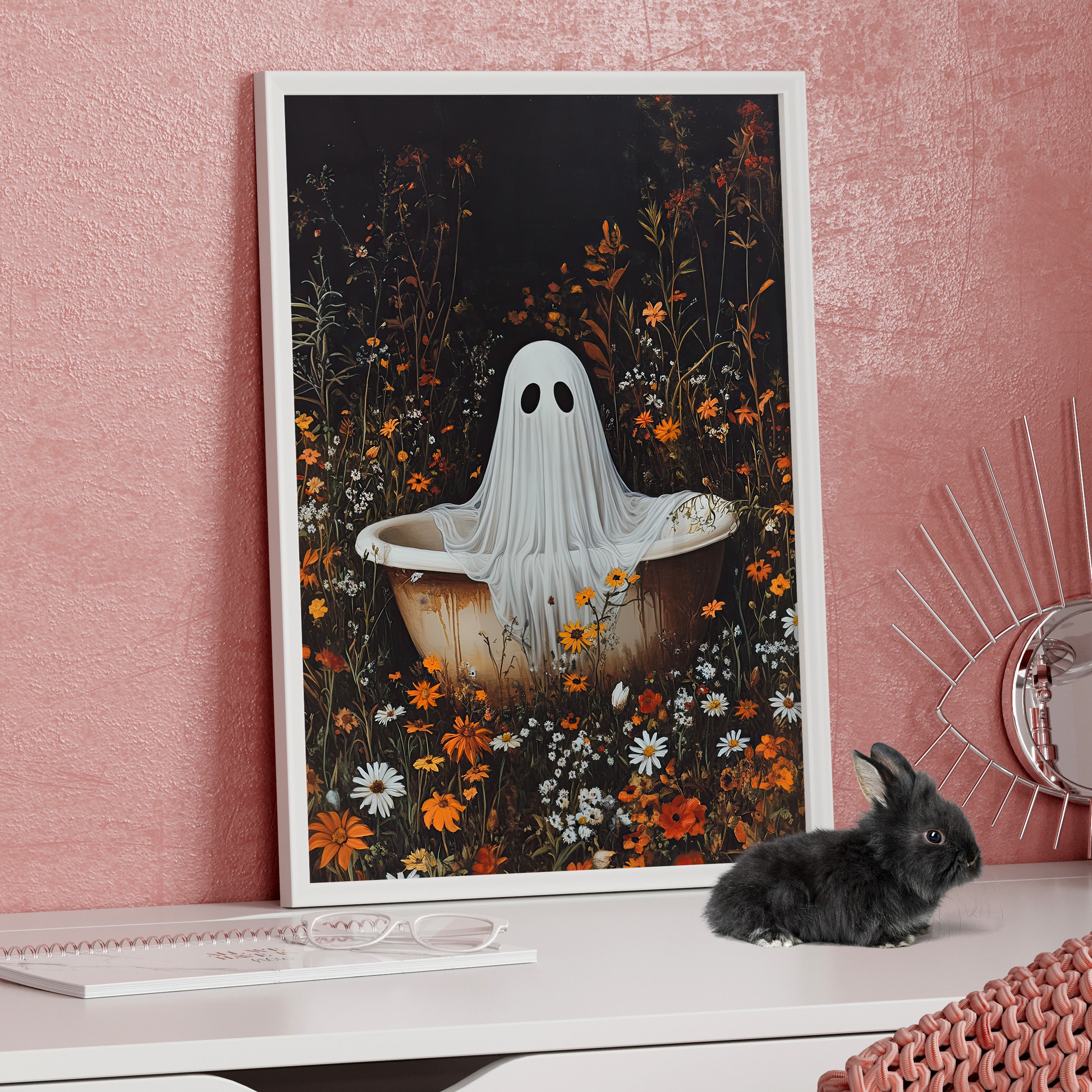 Framed Paper Print - Wildflower Bathtub Ghost