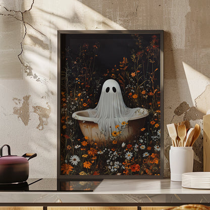 Framed Paper Print - Wildflower Bathtub Ghost