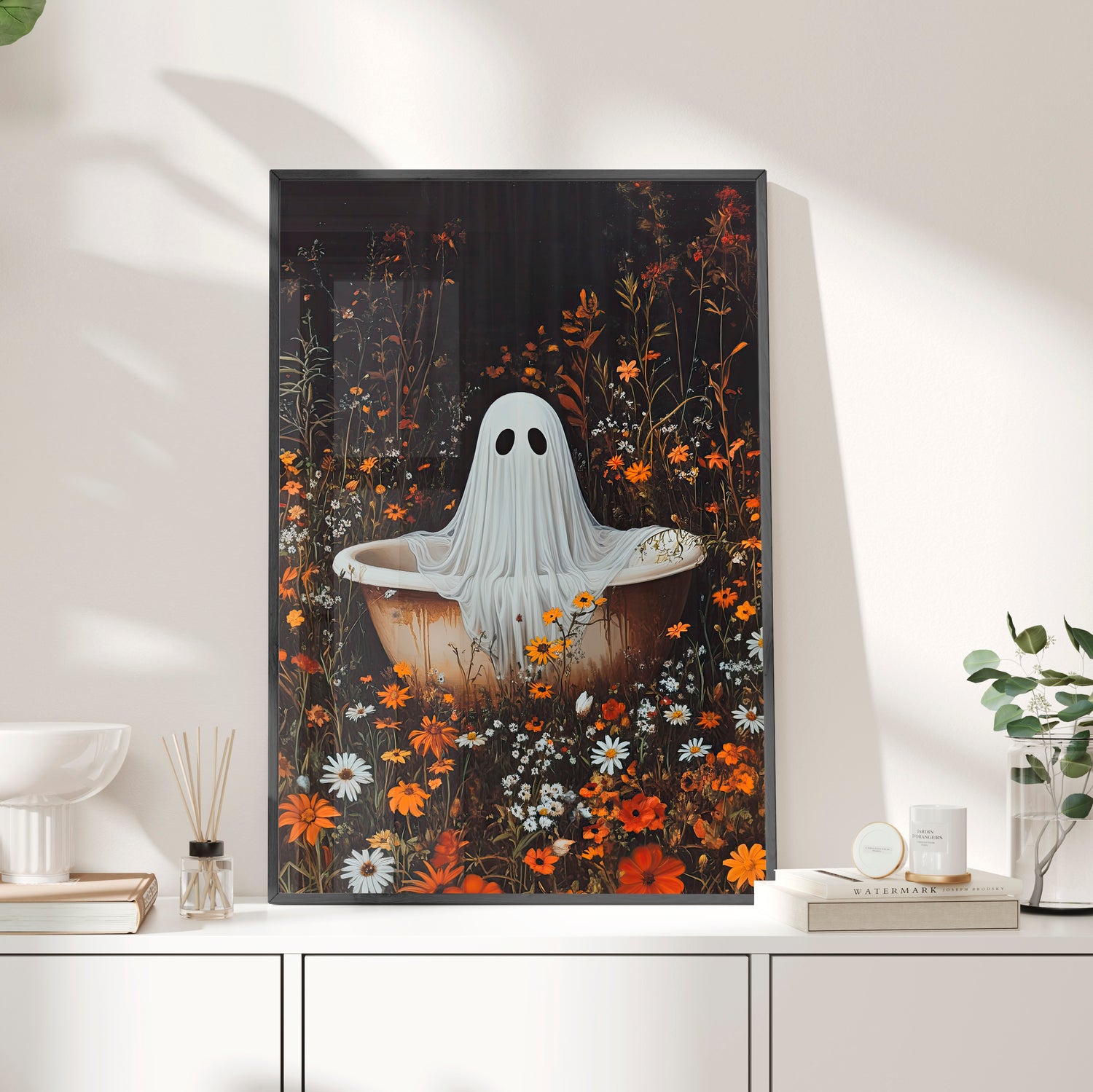 Framed Paper Print - Wildflower Bathtub Ghost