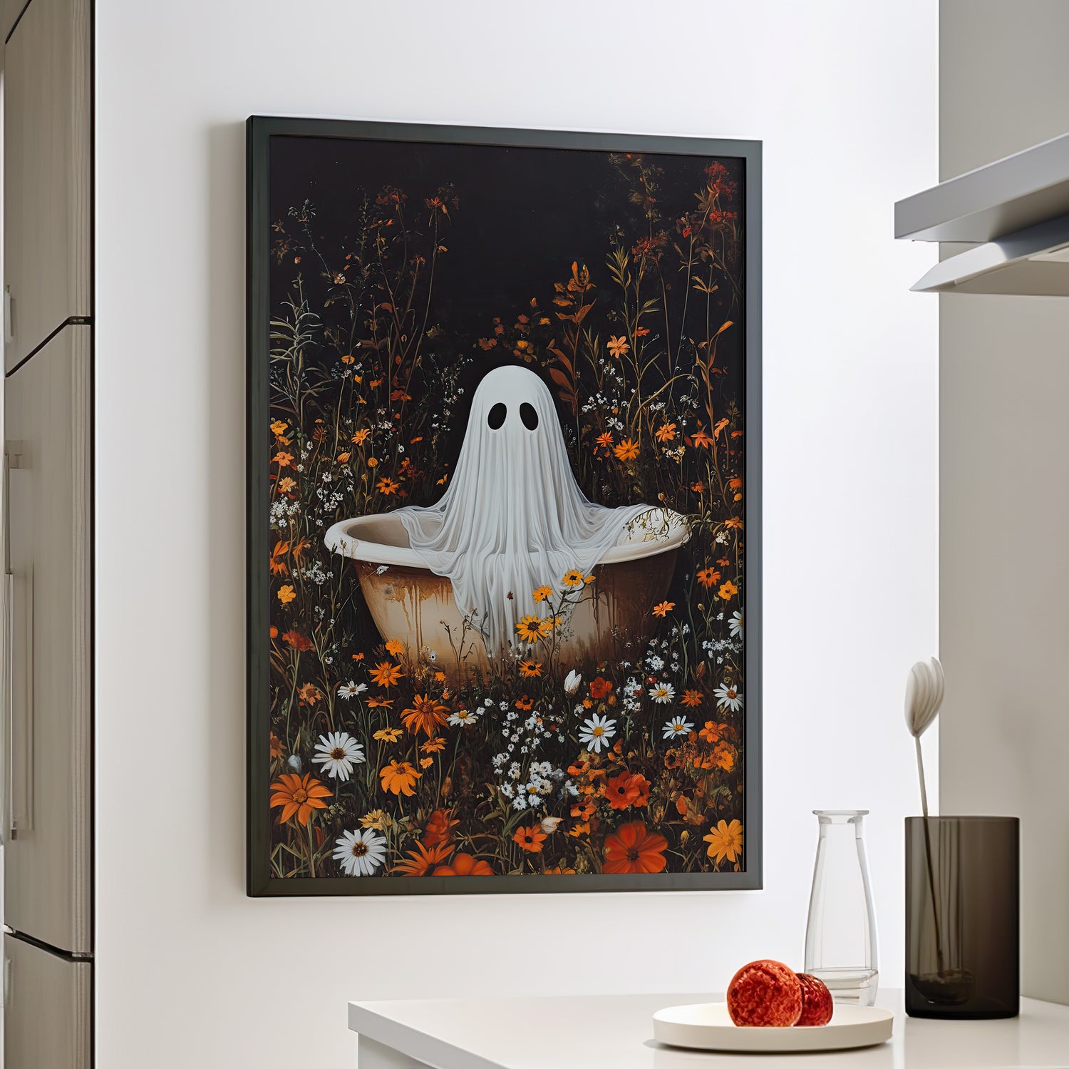 Framed Paper Print - Wildflower Bathtub Ghost