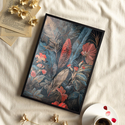 Framed Paper Print - Midnight Garden Reverie