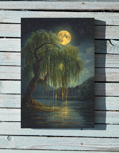 .75" Matte Canvas - Moonlit Willow Glow