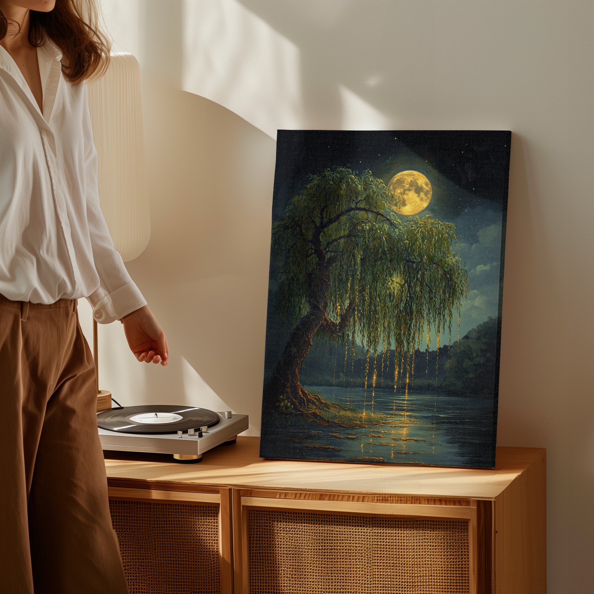 .75" Matte Canvas - Moonlit Willow Glow
