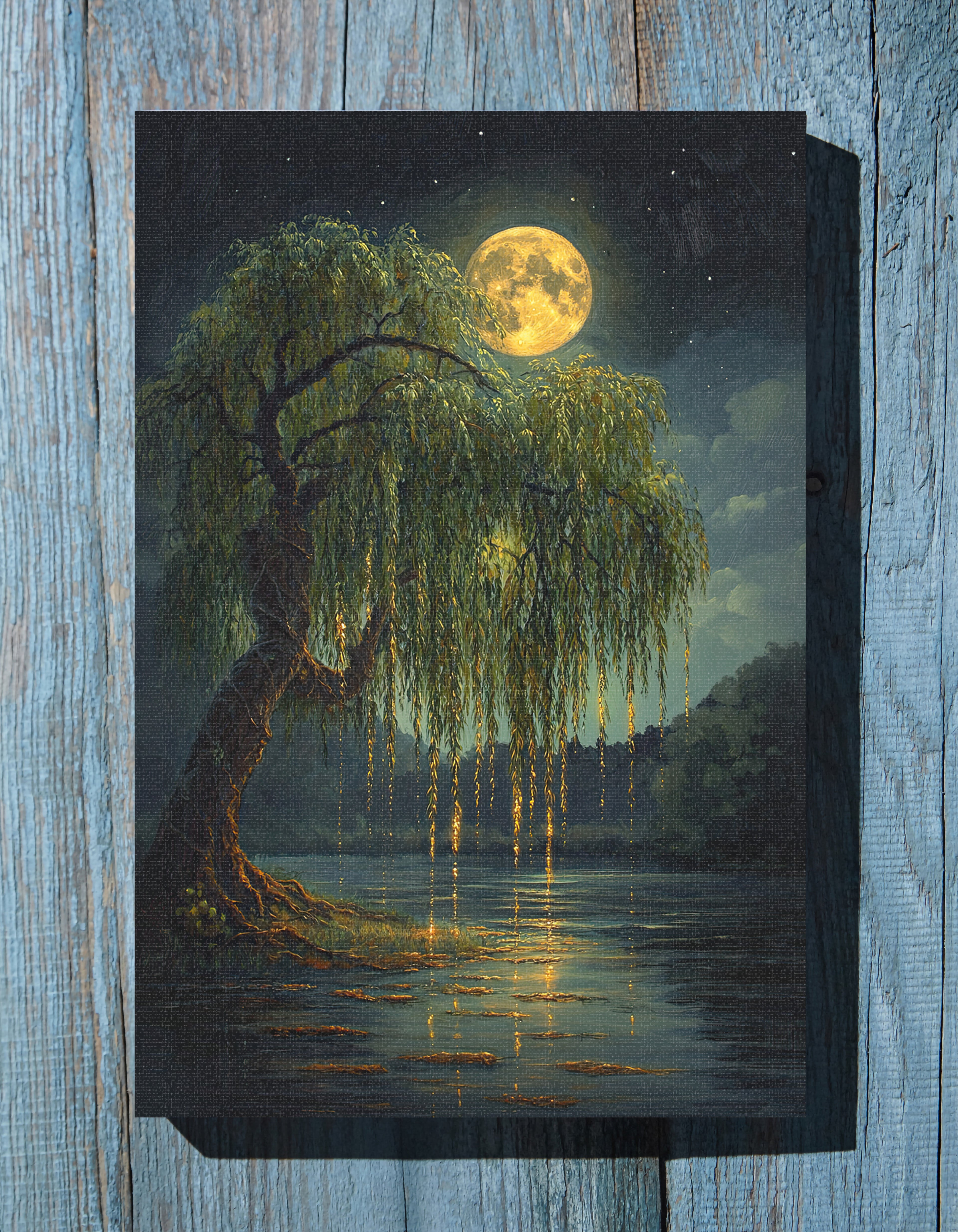 .75" Matte Canvas - Moonlit Willow Glow