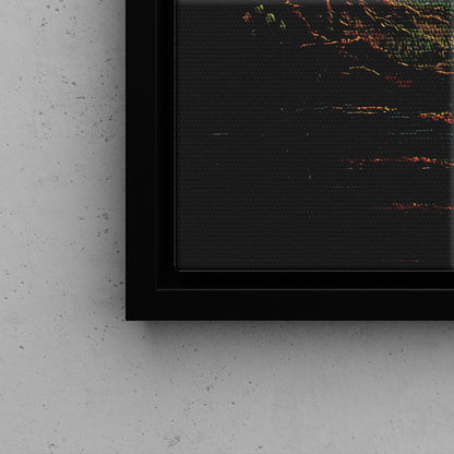 Framed Canvas - Moonlit Willow Glow