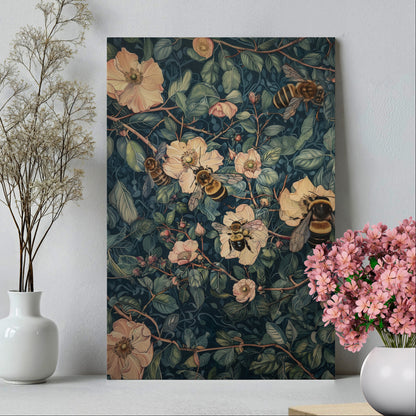 .75&quot; Matte Canvas - Buzzing Floral Symphony