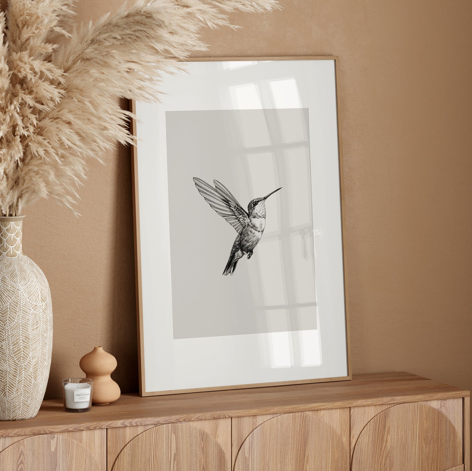 Flying Hummingbird Line Study