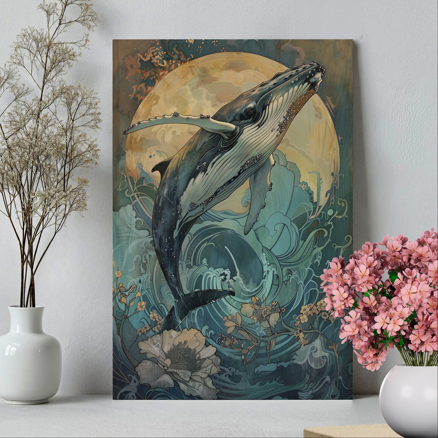 .75" Matte Canvas - Moonrise Humpback Bloom