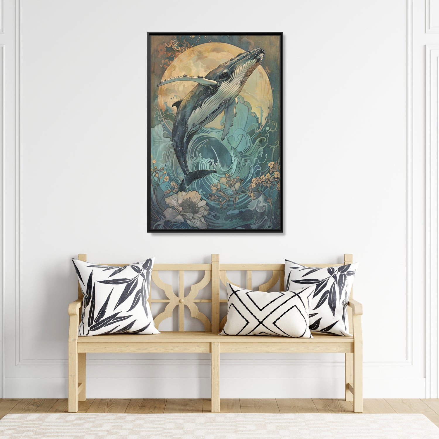 Framed Canvas - Moonrise Humpback Bloom