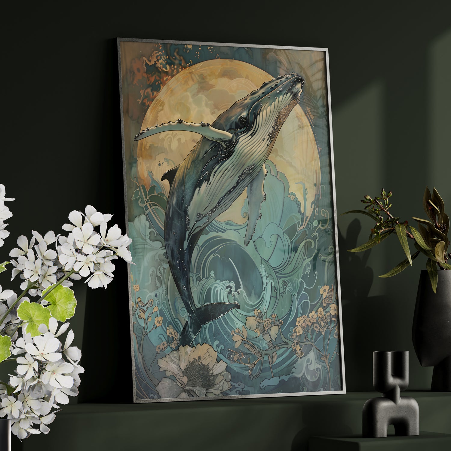 Framed Paper Print - Moonrise Humpback Bloom