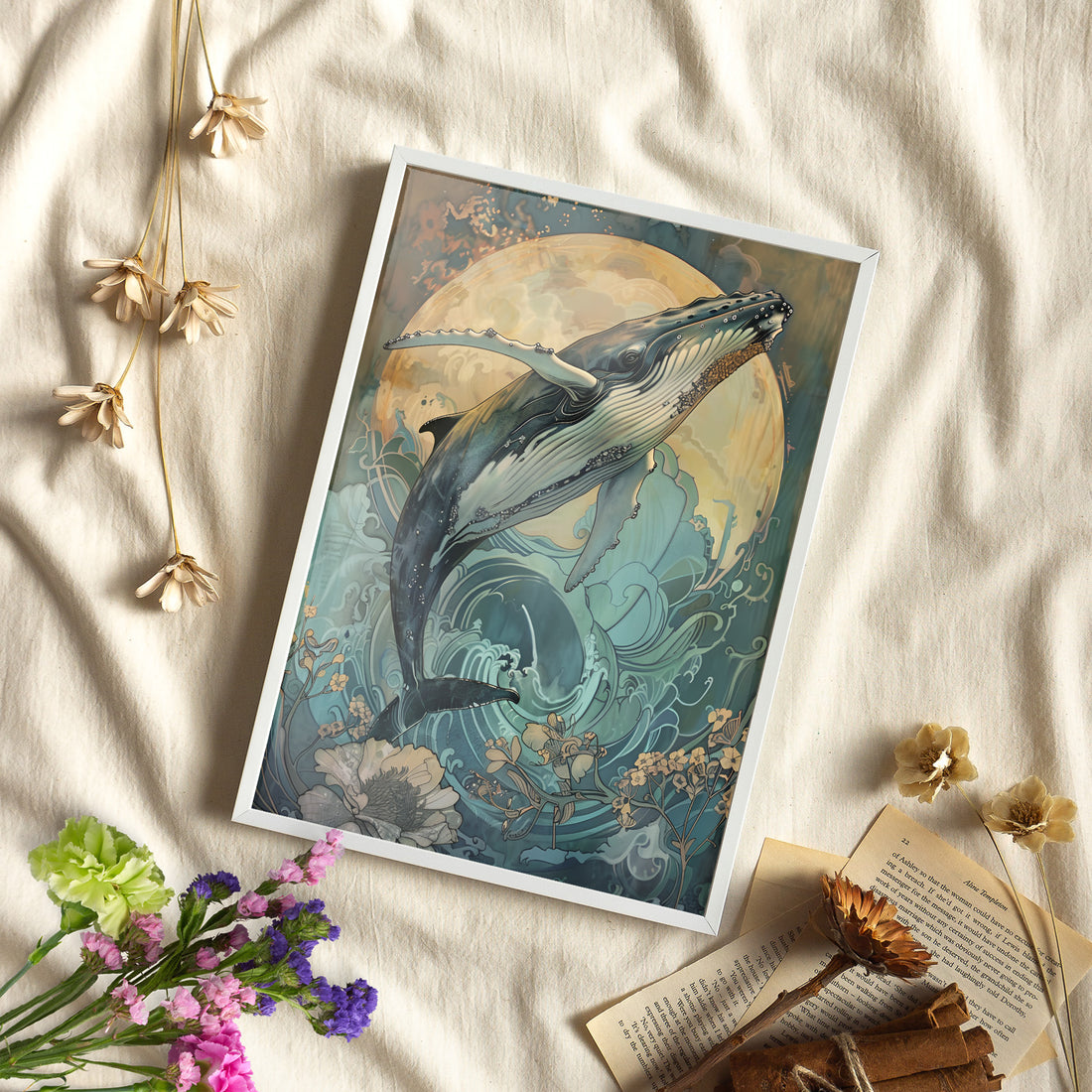 Framed Paper Print - Moonrise Humpback Bloom