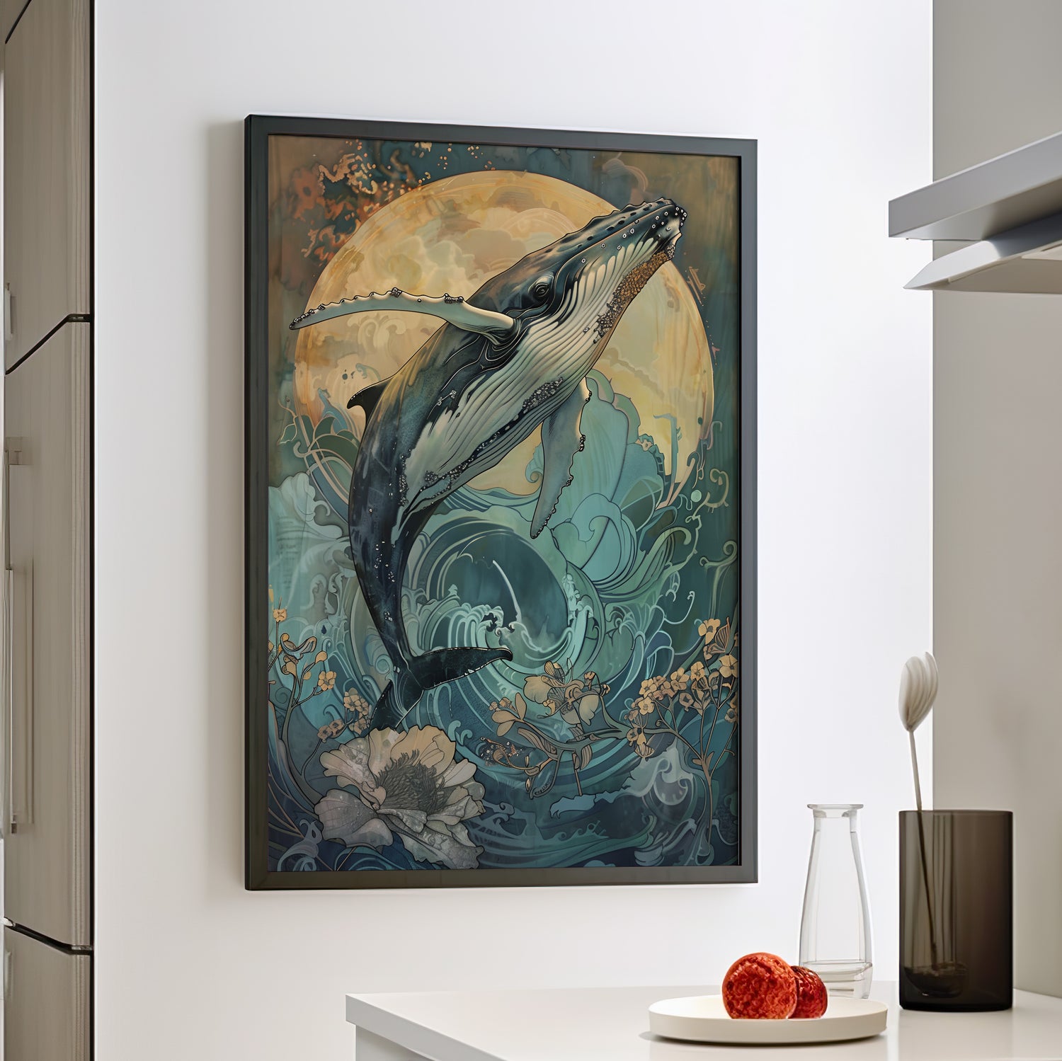 Framed Paper Print - Moonrise Humpback Bloom