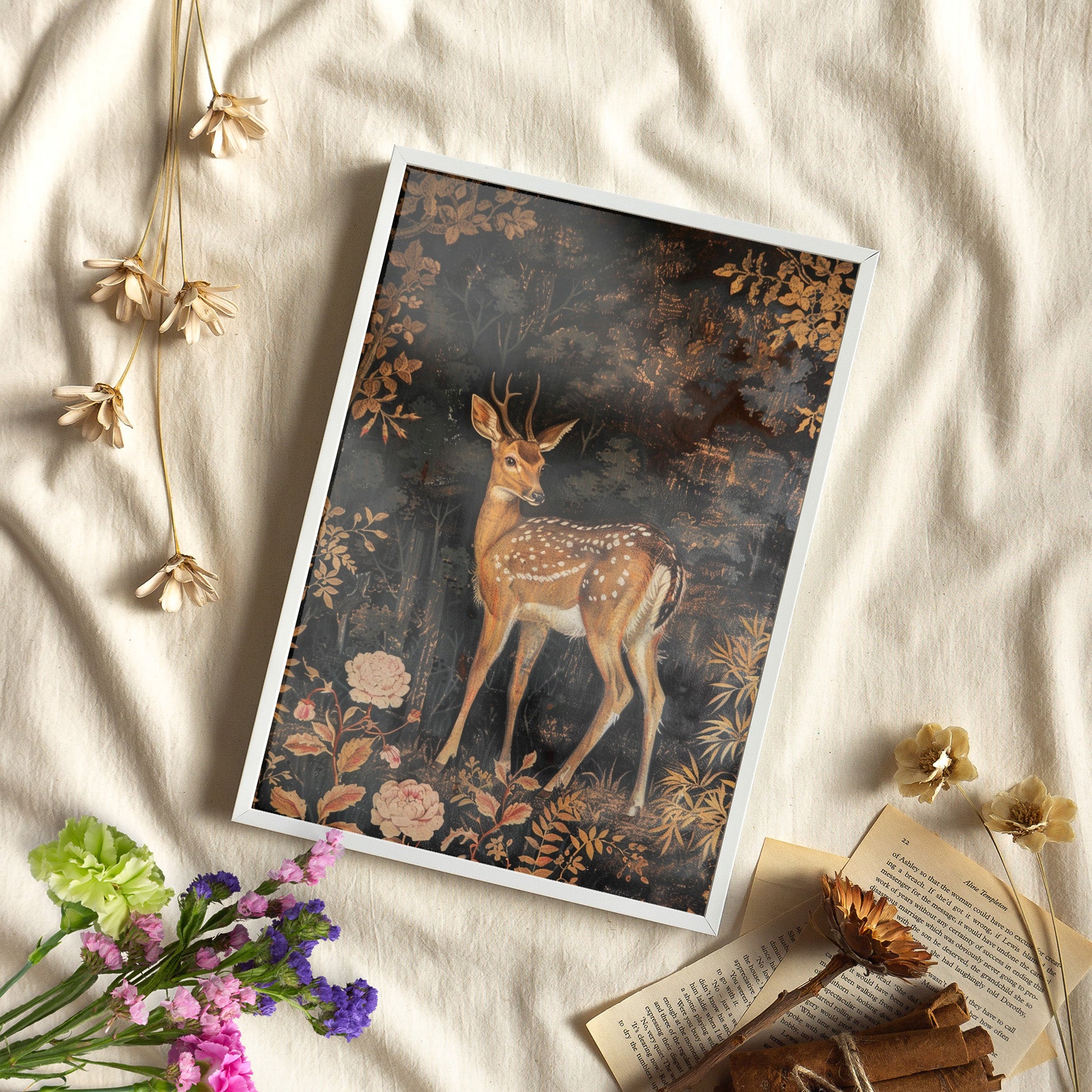 Framed Paper Print - Enchanted Forest Doe