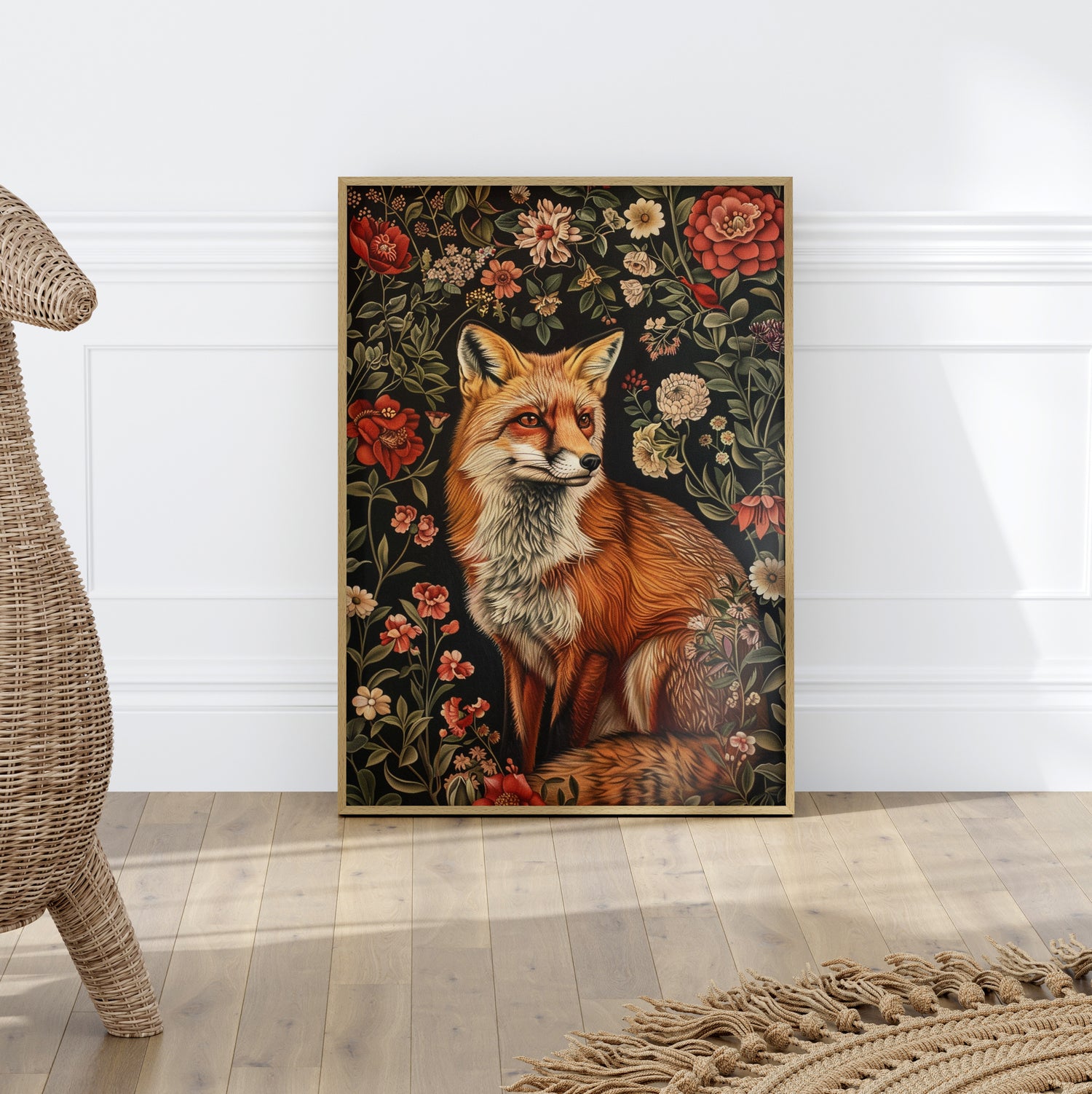 Fox Amongst Floral Whimsy