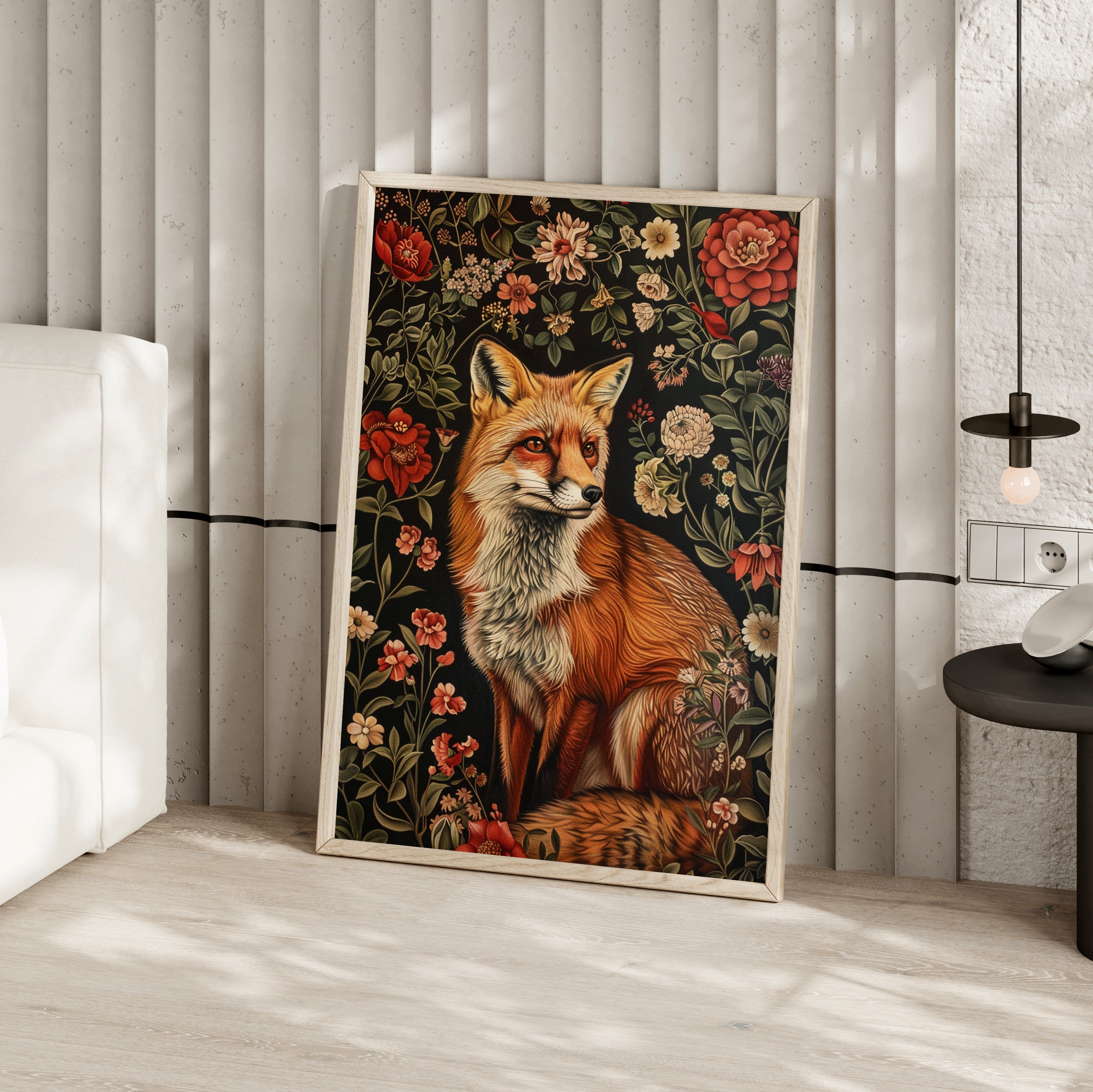 Fox Amongst Floral Whimsy