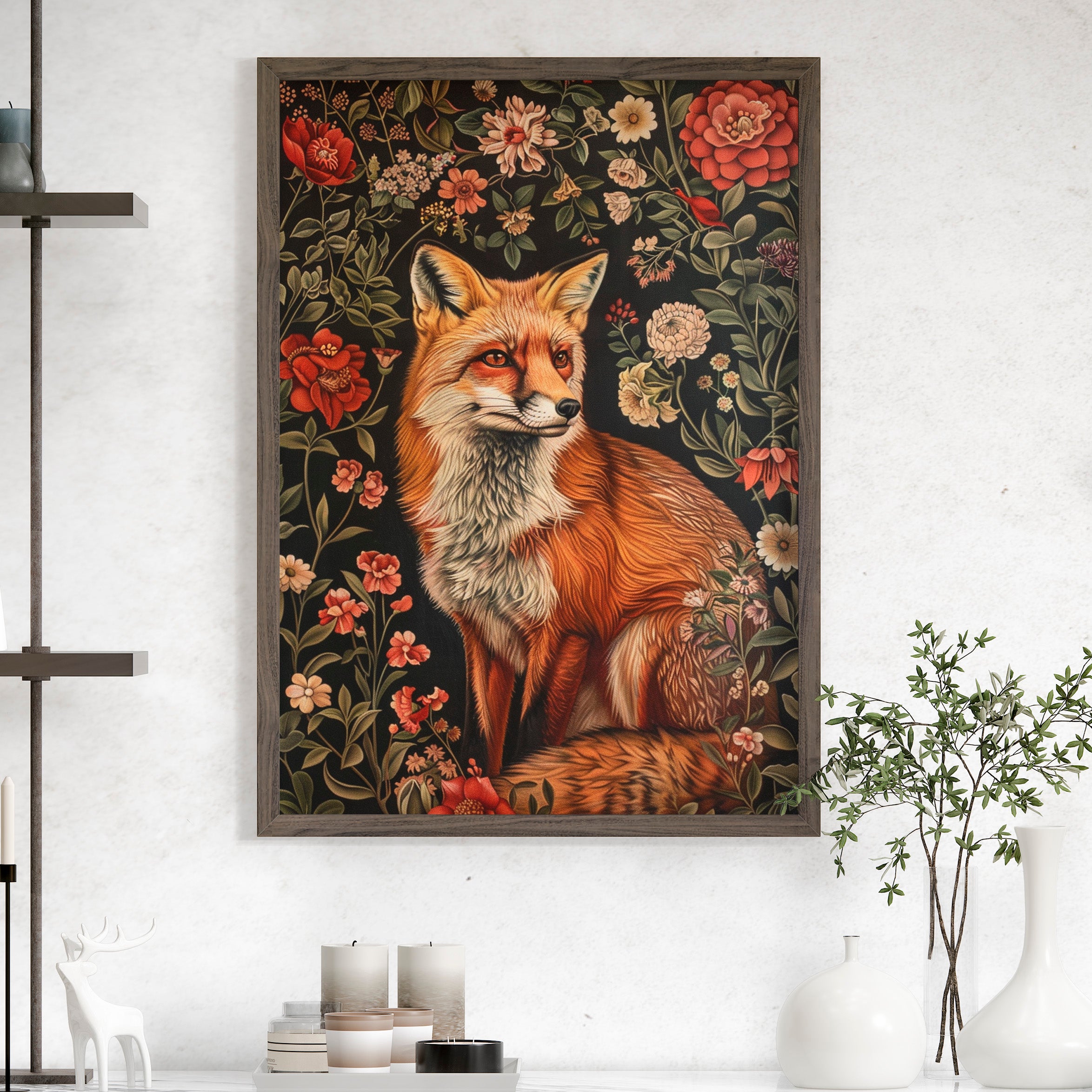 Fox Amongst Floral Whimsy