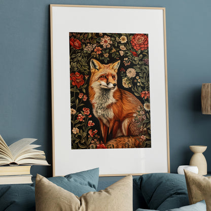 Fox Amongst Floral Whimsy