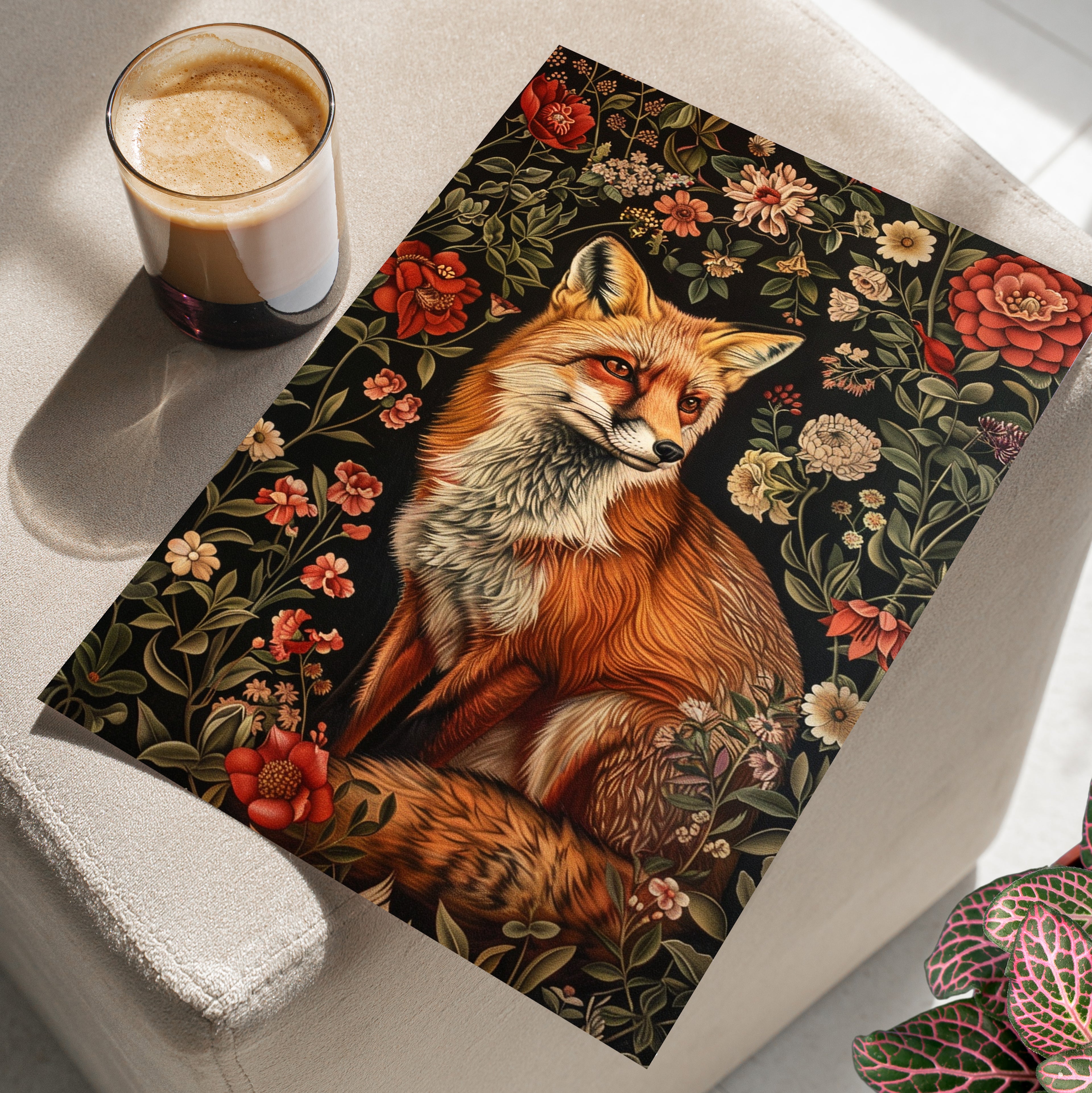 Fox Amongst Floral Whimsy