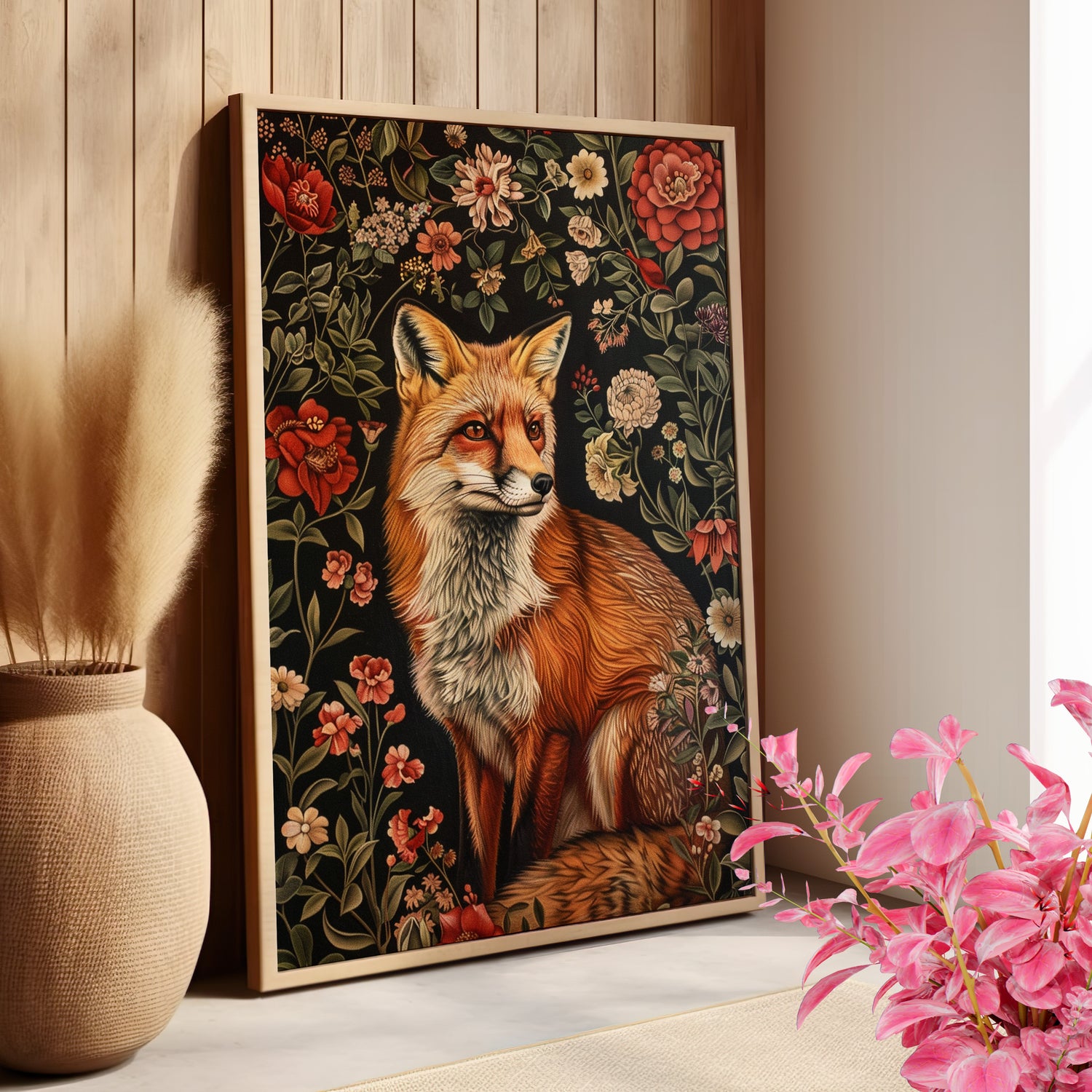 Fox Amongst Floral Whimsy