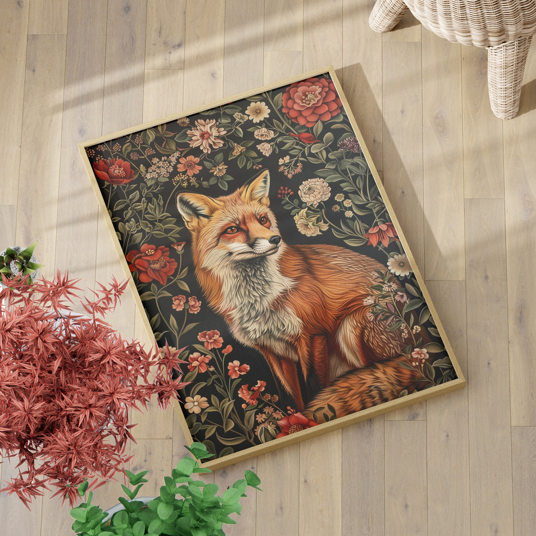 Fox Amongst Floral Whimsy