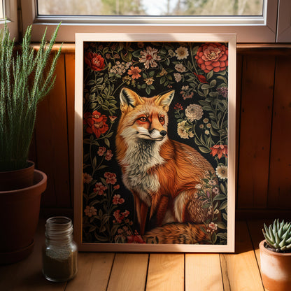 Fox Amongst Floral Whimsy