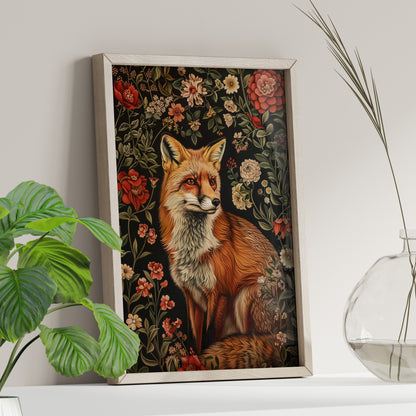 Fox Amongst Floral Whimsy