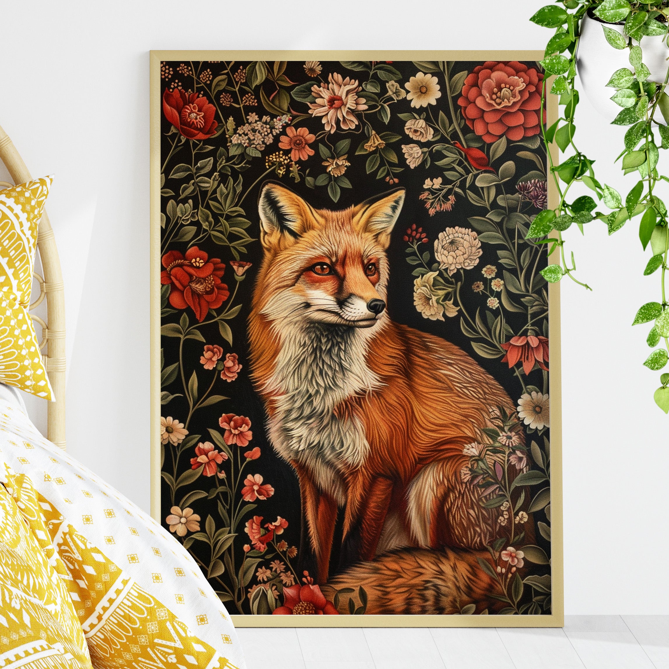 Fox Amongst Floral Whimsy