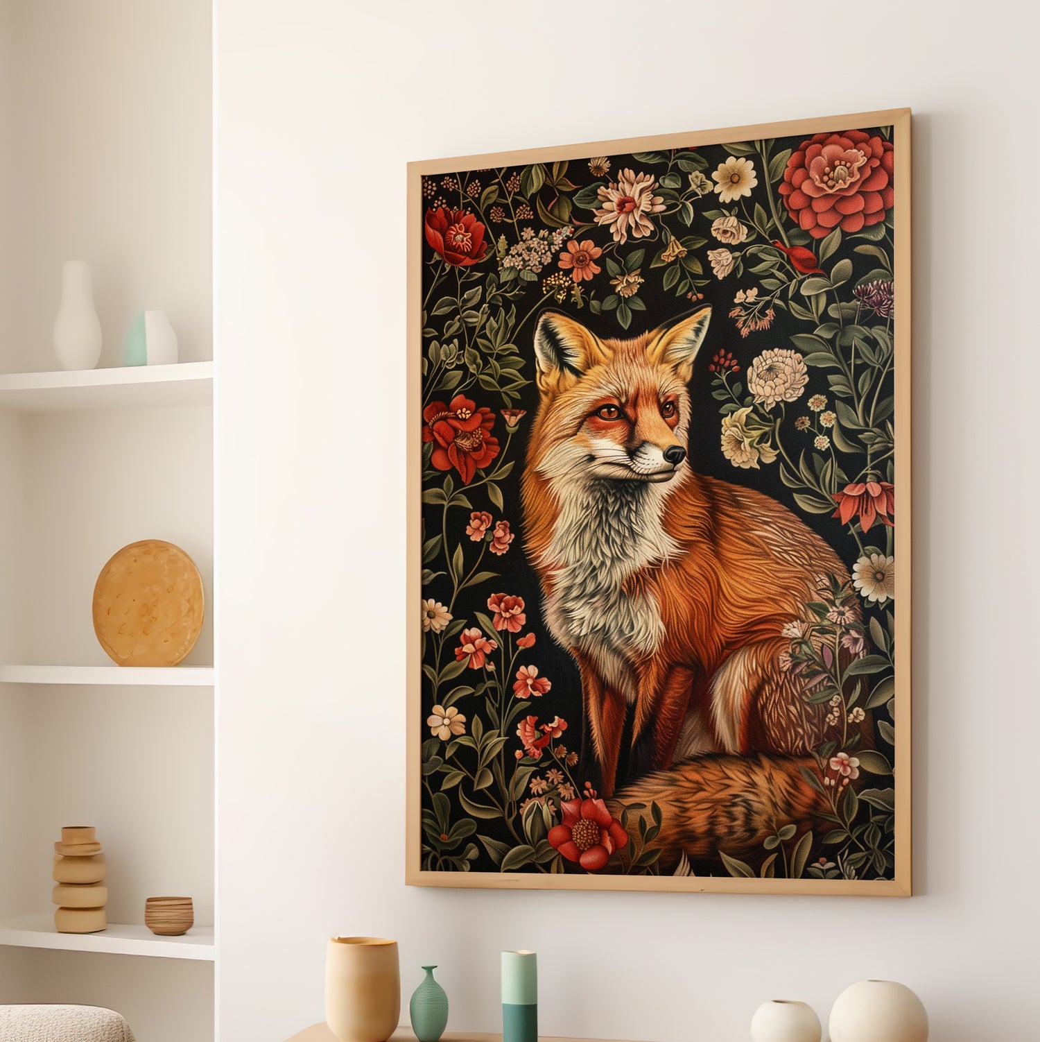 Fox Amongst Floral Whimsy