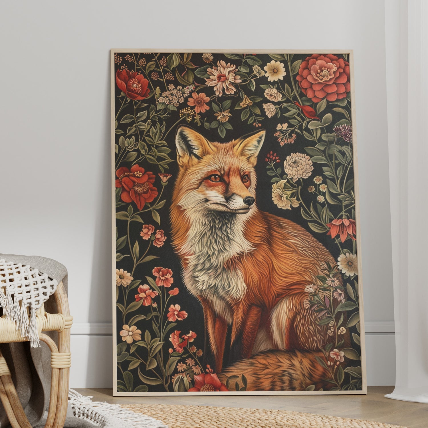 Fox Amongst Floral Whimsy