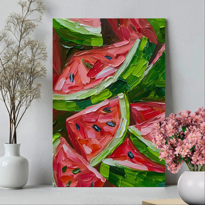 .75" Matte Canvas - Juicy Watermelon Slices