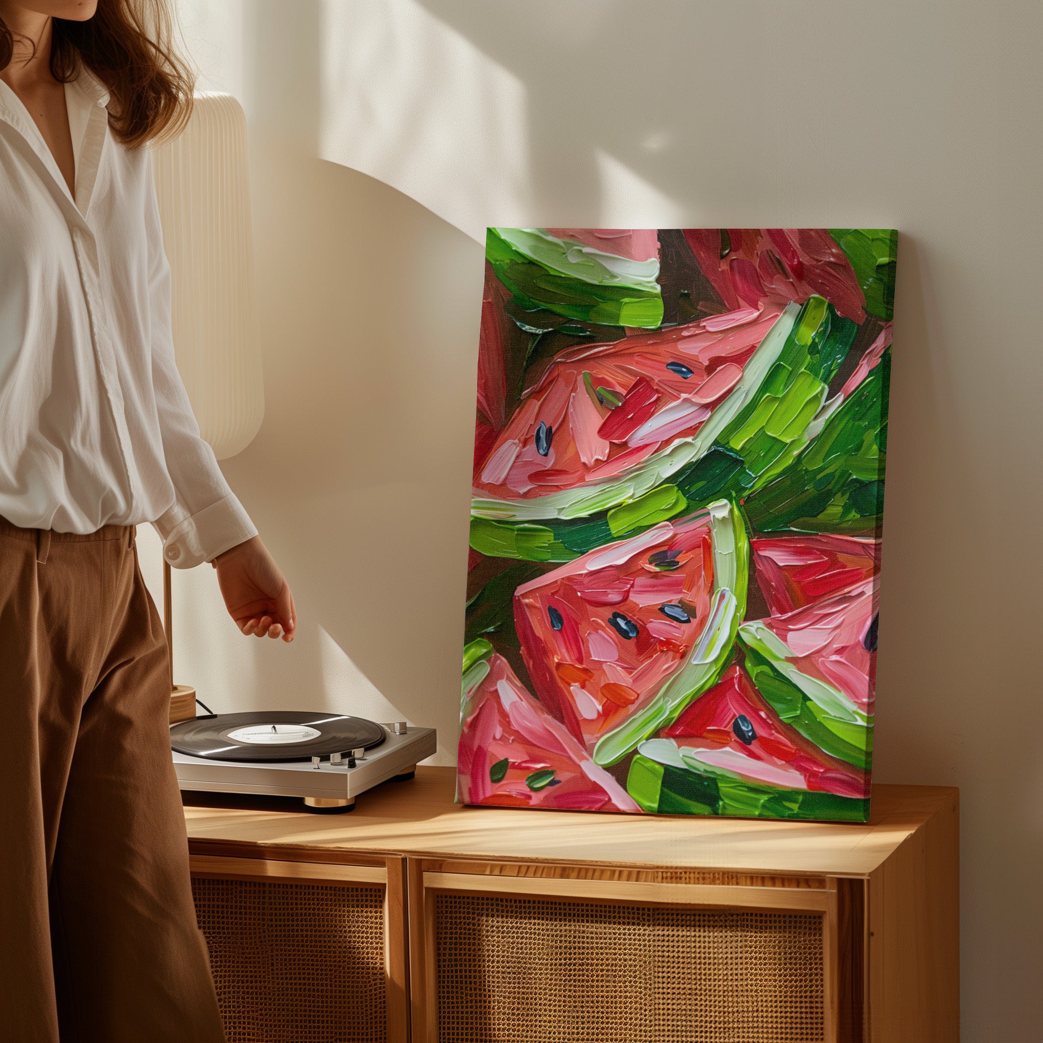 .75" Matte Canvas - Juicy Watermelon Slices