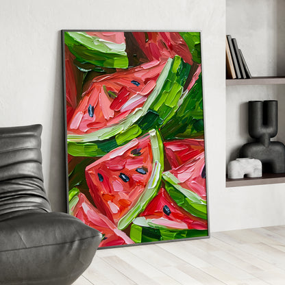 Framed Paper Print - Juicy Watermelon Slices