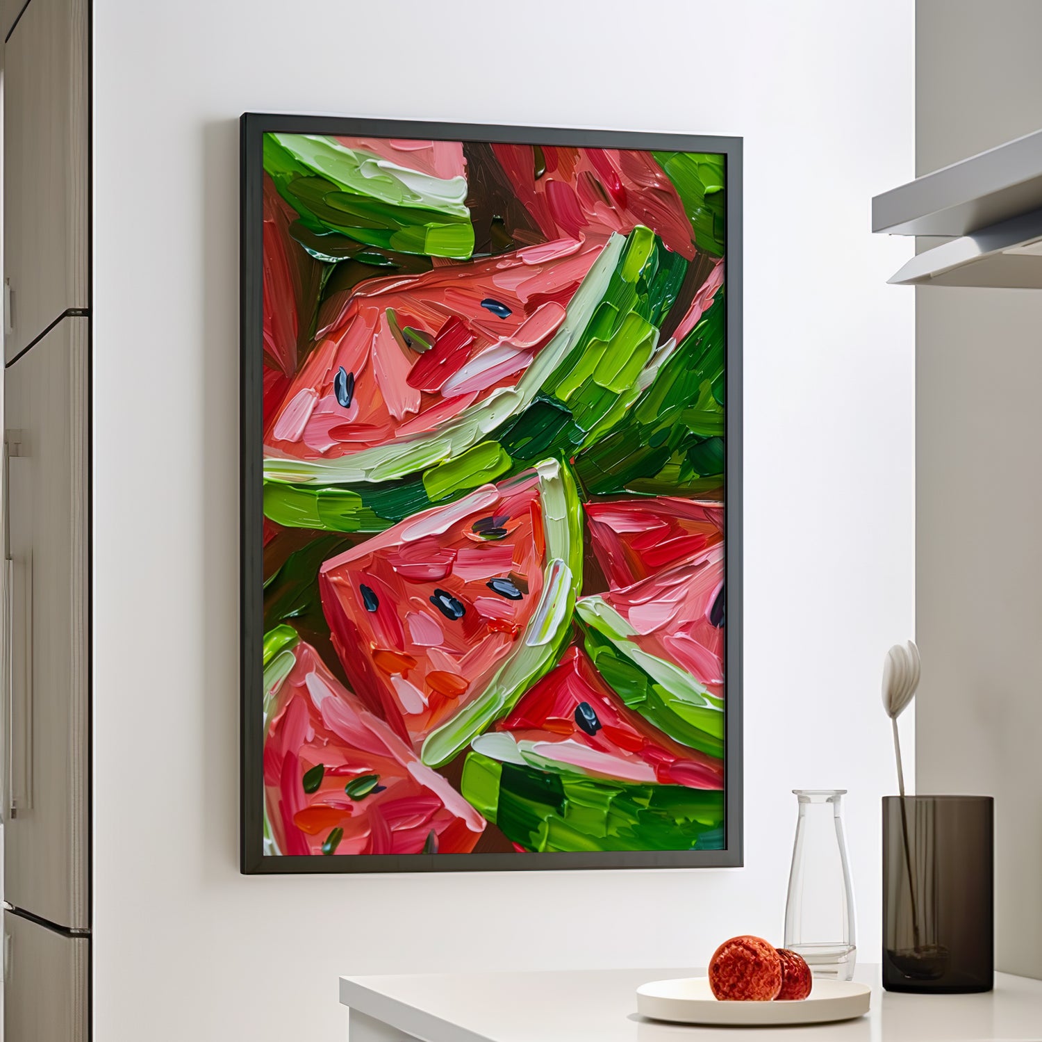 Framed Paper Print - Juicy Watermelon Slices