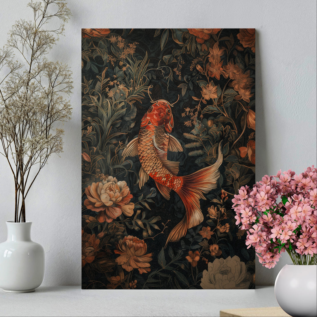 .75&quot; Matte Canvas - Enchanted Koi Garden