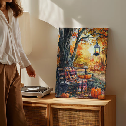 .75" Matte Canvas - Golden Pause in Fall