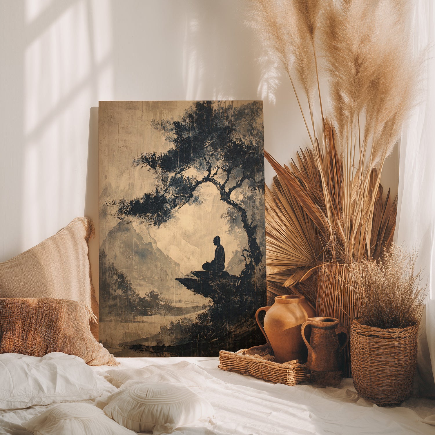 .75" Matte Canvas - Mountain Tree Zen Silence