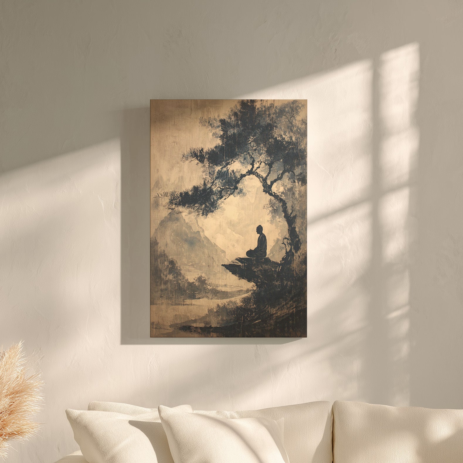 .75" Matte Canvas - Mountain Tree Zen Silence