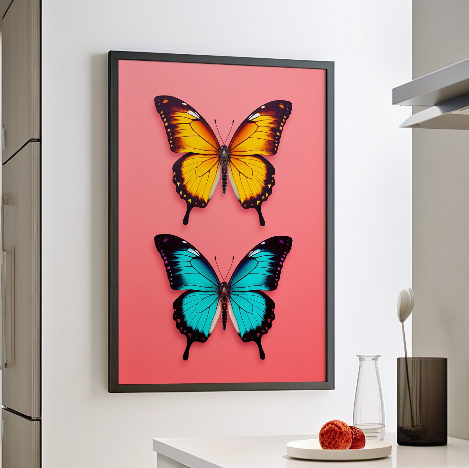 Framed Paper Print - Dueling Butterflies Wonder