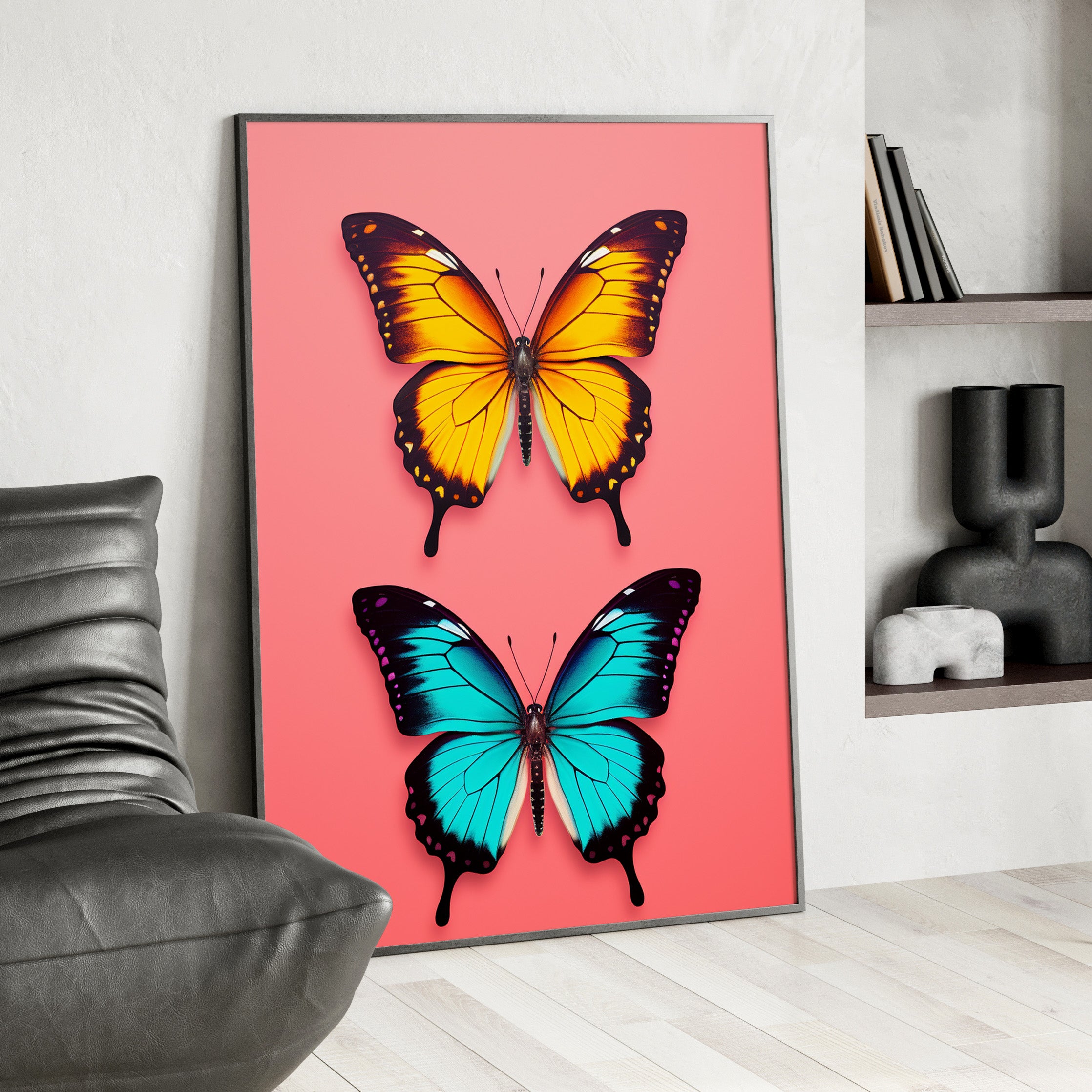 Framed Paper Print - Dueling Butterflies Wonder