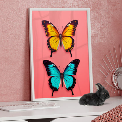 Framed Paper Print - Dueling Butterflies Wonder