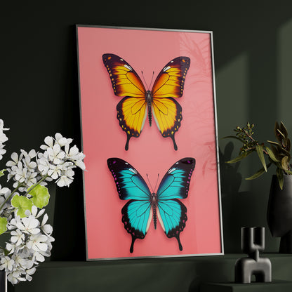 Framed Paper Print - Dueling Butterflies Wonder