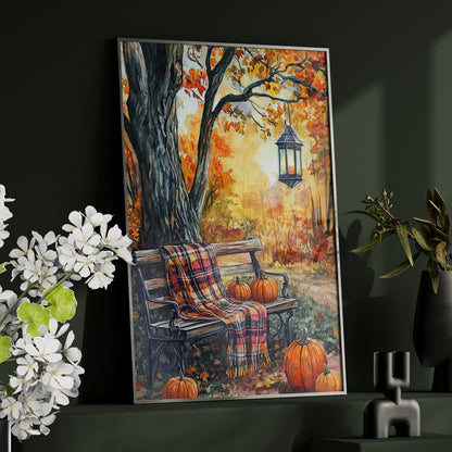 Framed Paper Print - Golden Pause in Fall