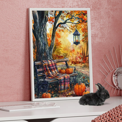 Framed Paper Print - Golden Pause in Fall
