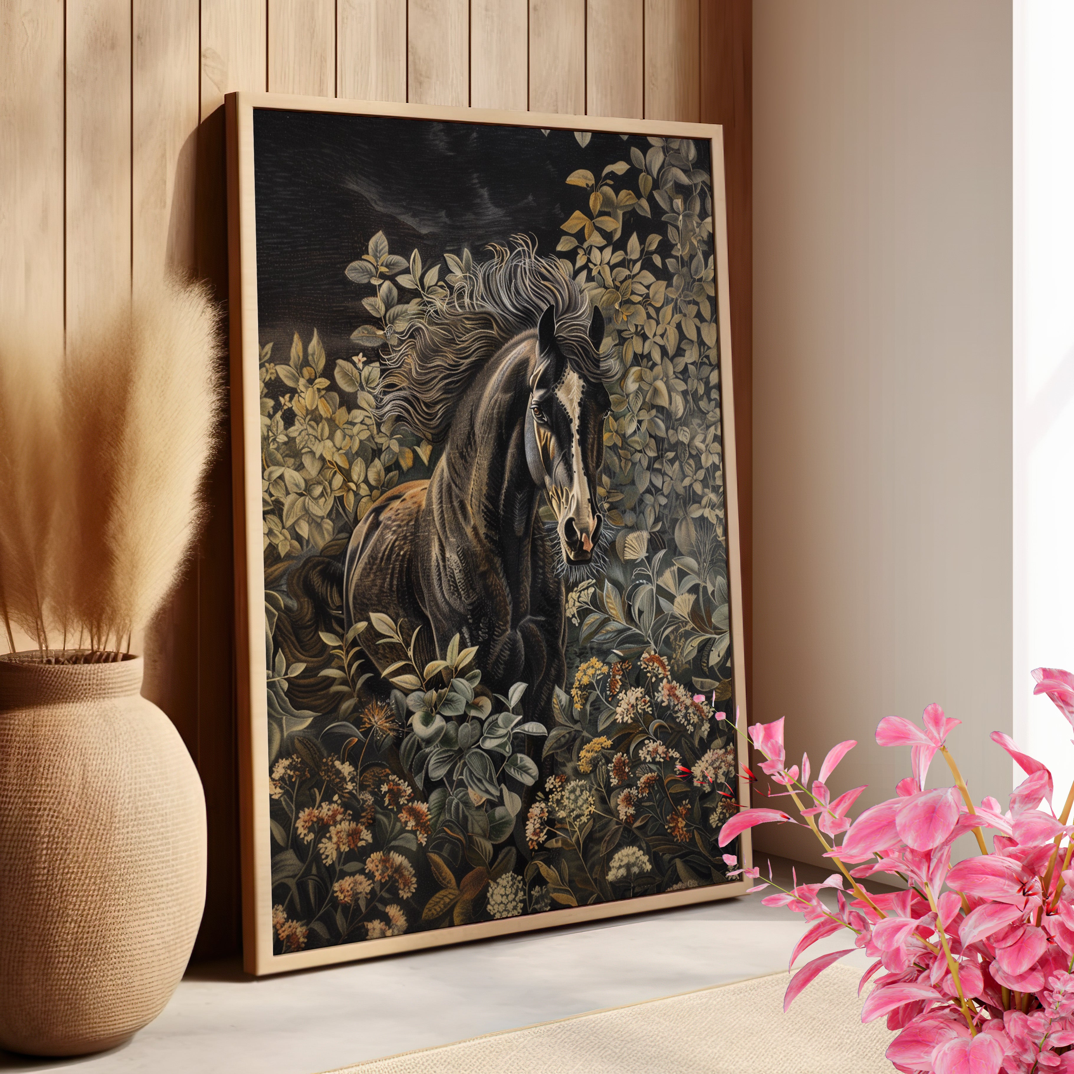 Equine Elegance in Twilight Bloom