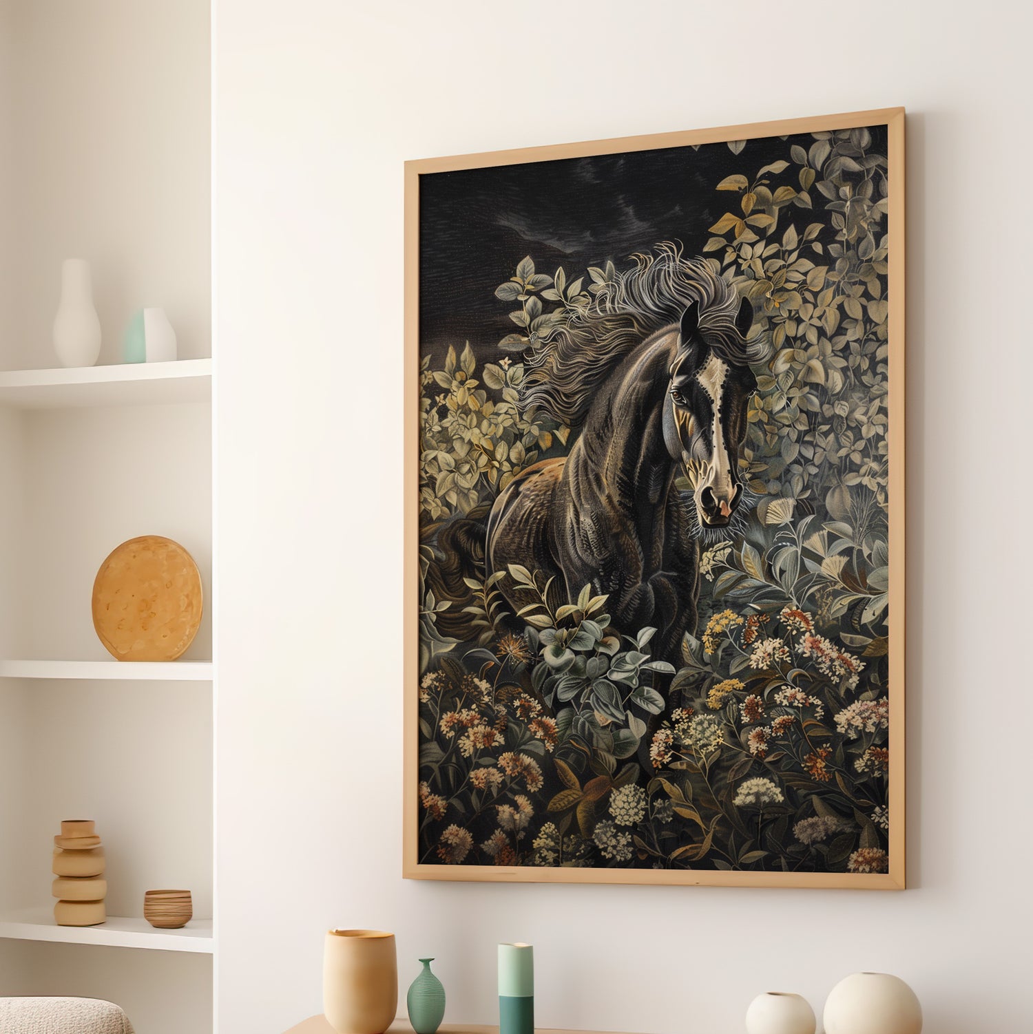 Equine Elegance in Twilight Bloom