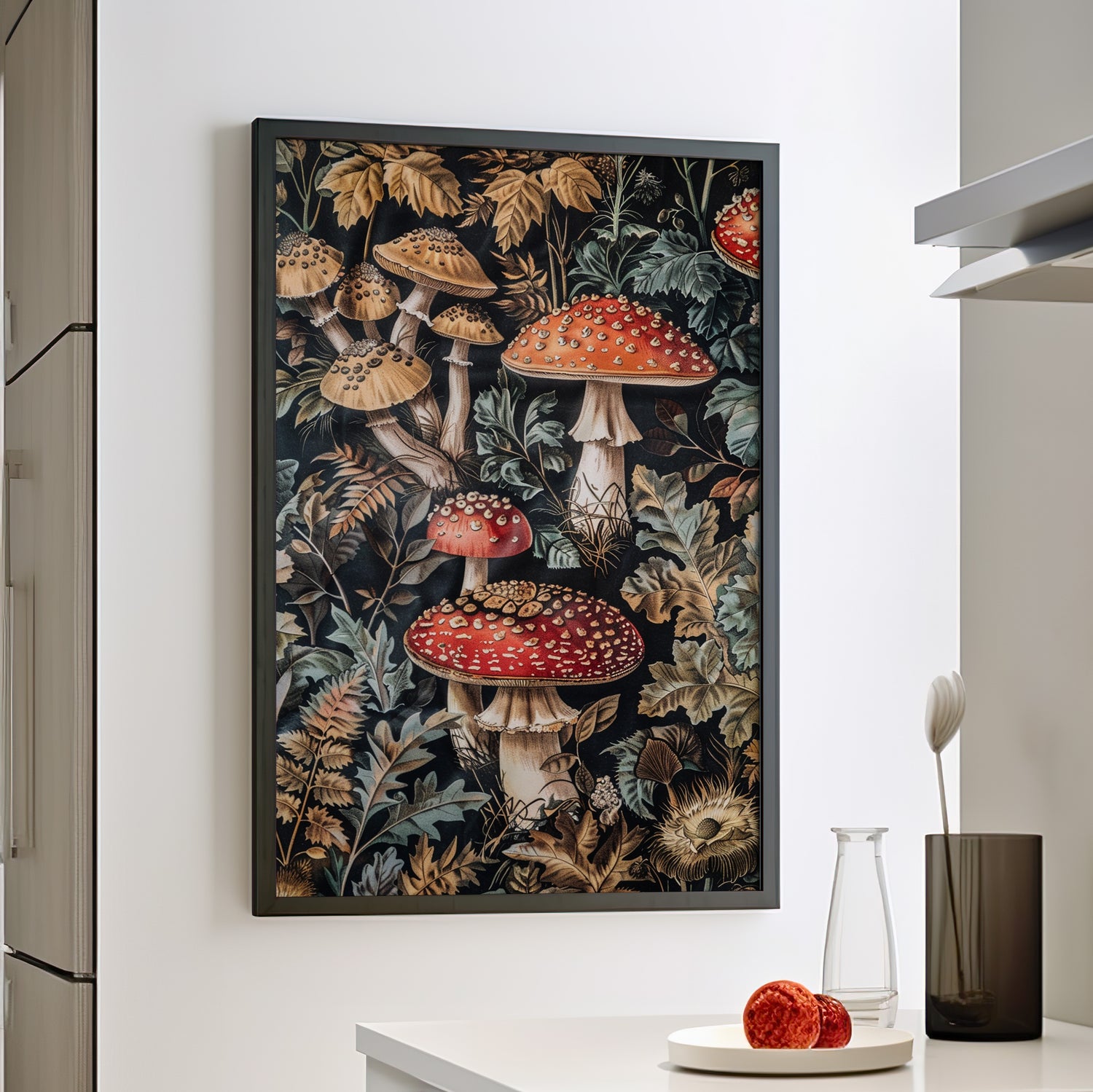 Framed Paper Print - Midnight Mycological Reverie