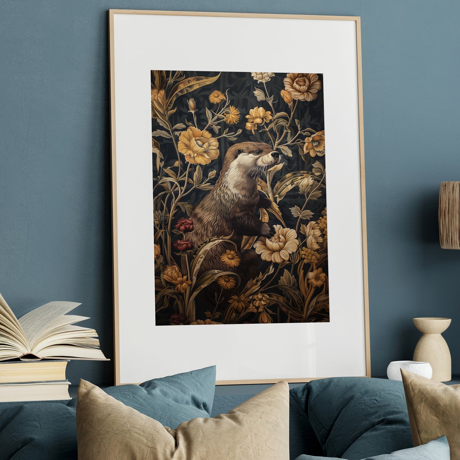 Otter in Floral Paradise