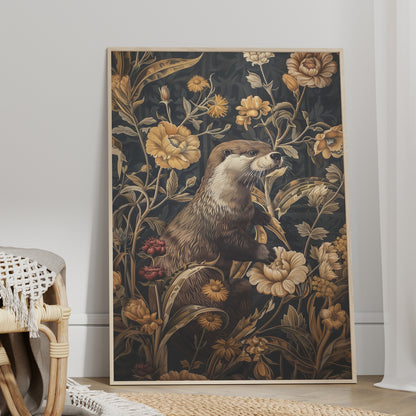 Otter in Floral Paradise