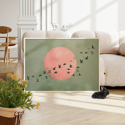 Blush Moon Bird Migration